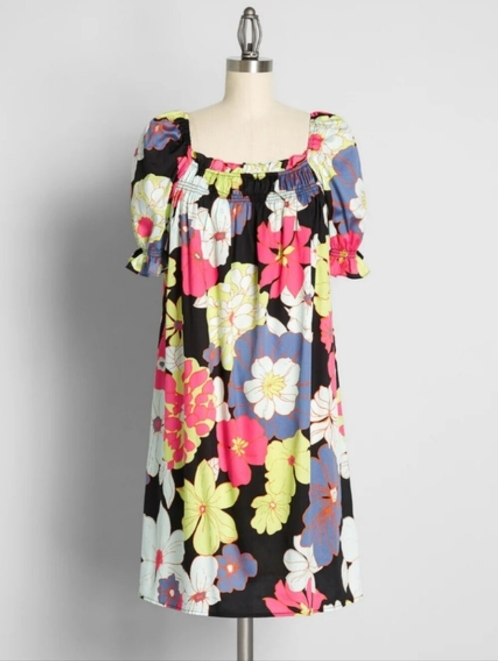 NWT Modcloth Floral Garden Stories Smocked Mini Dress